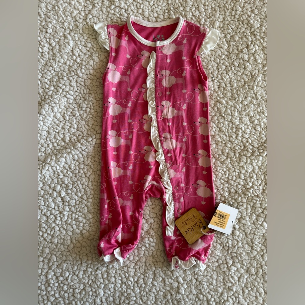 Poodle sleeveless romper